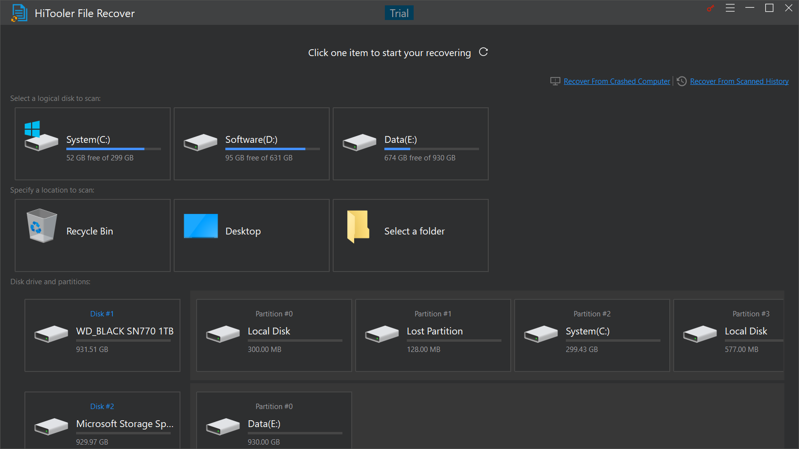 Activate software step 1