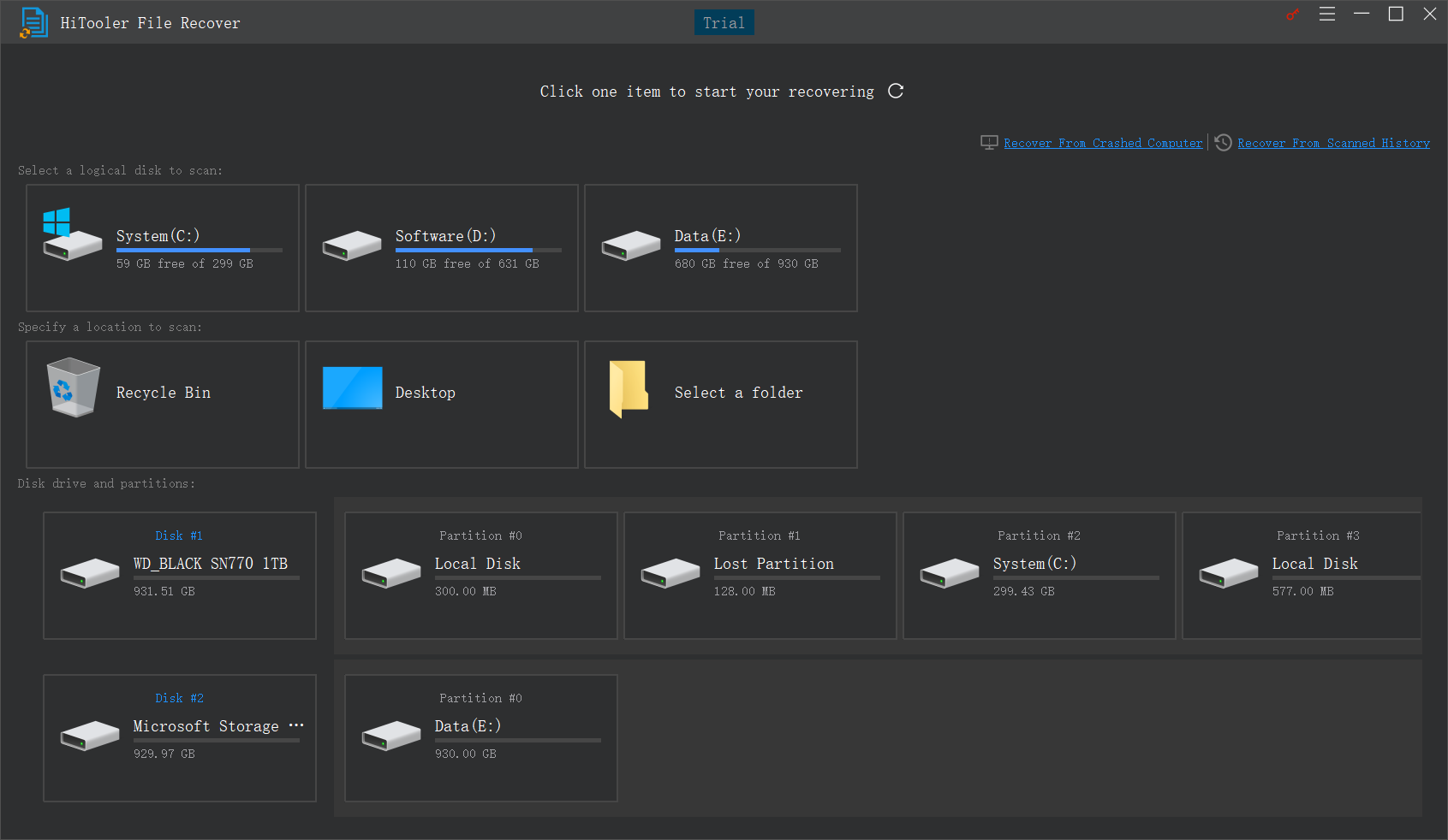 HiTooler File Recover home
