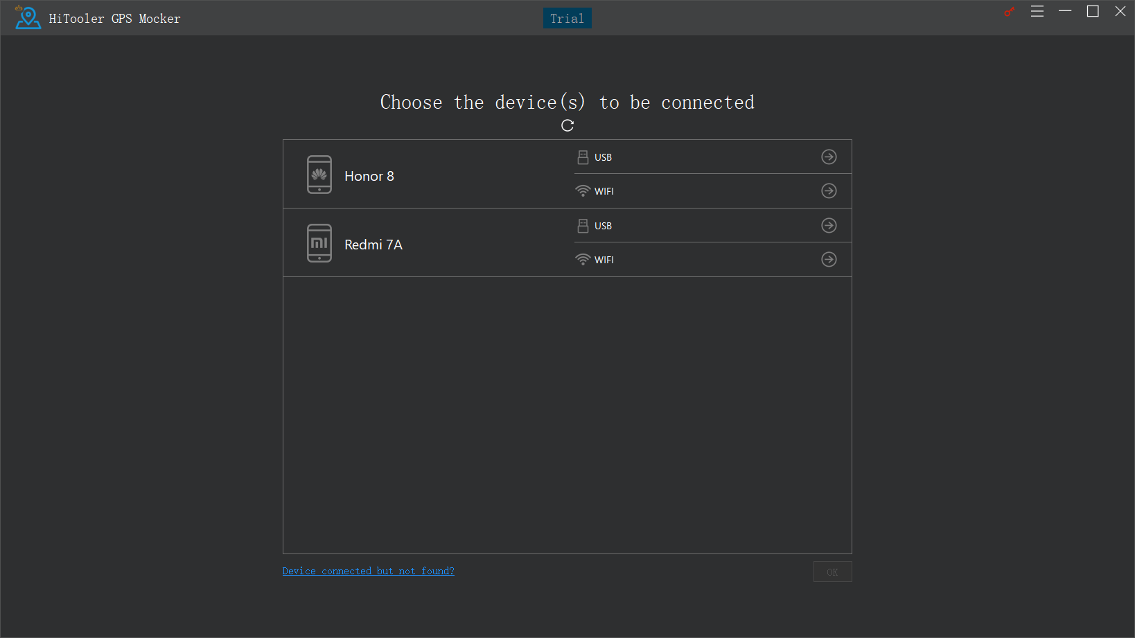 HiTooler GPS Mocker device list