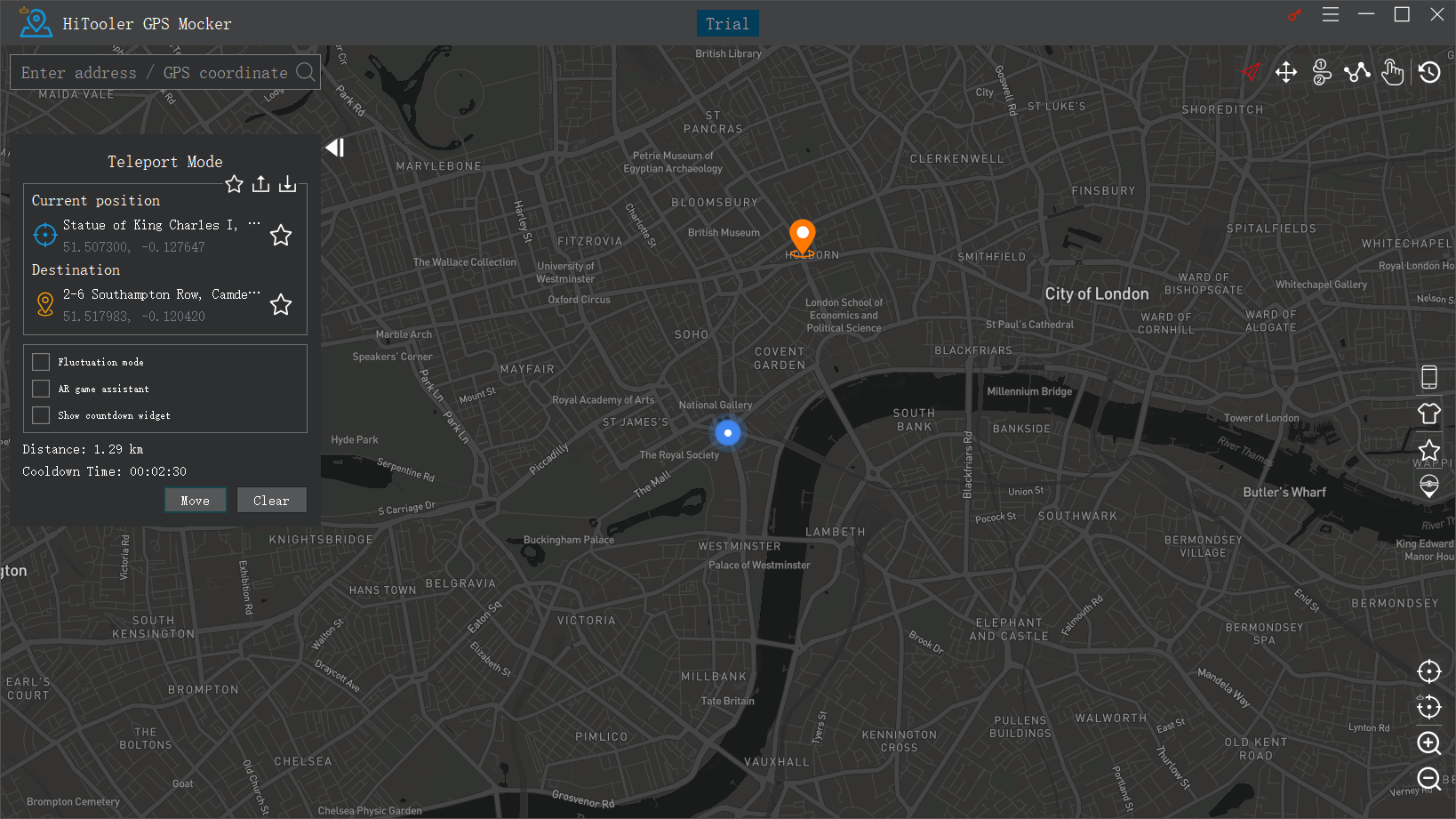 HiTooler GPS Mocker teleport mode