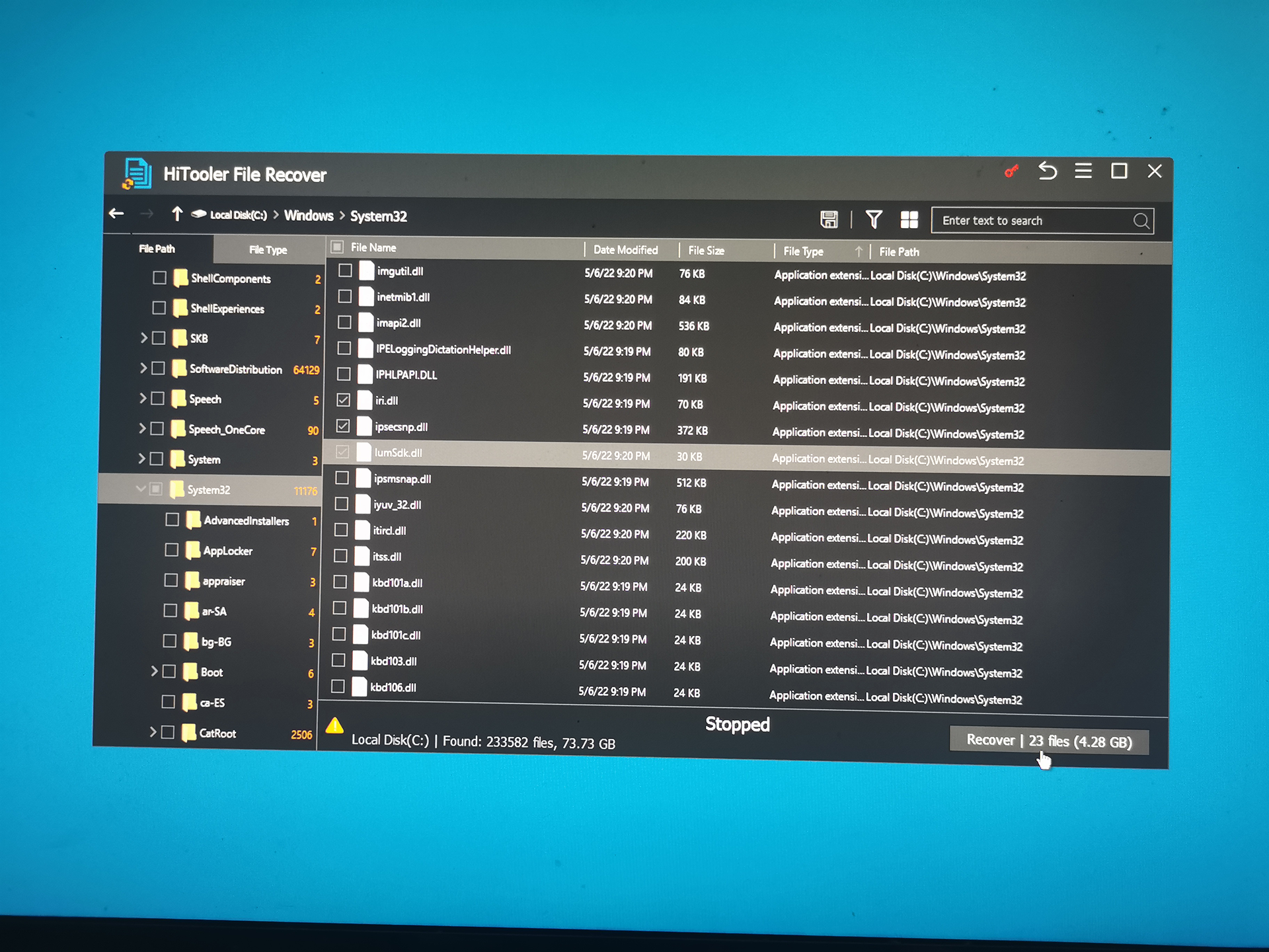 HiTooler File Recover crashed PC click recover
