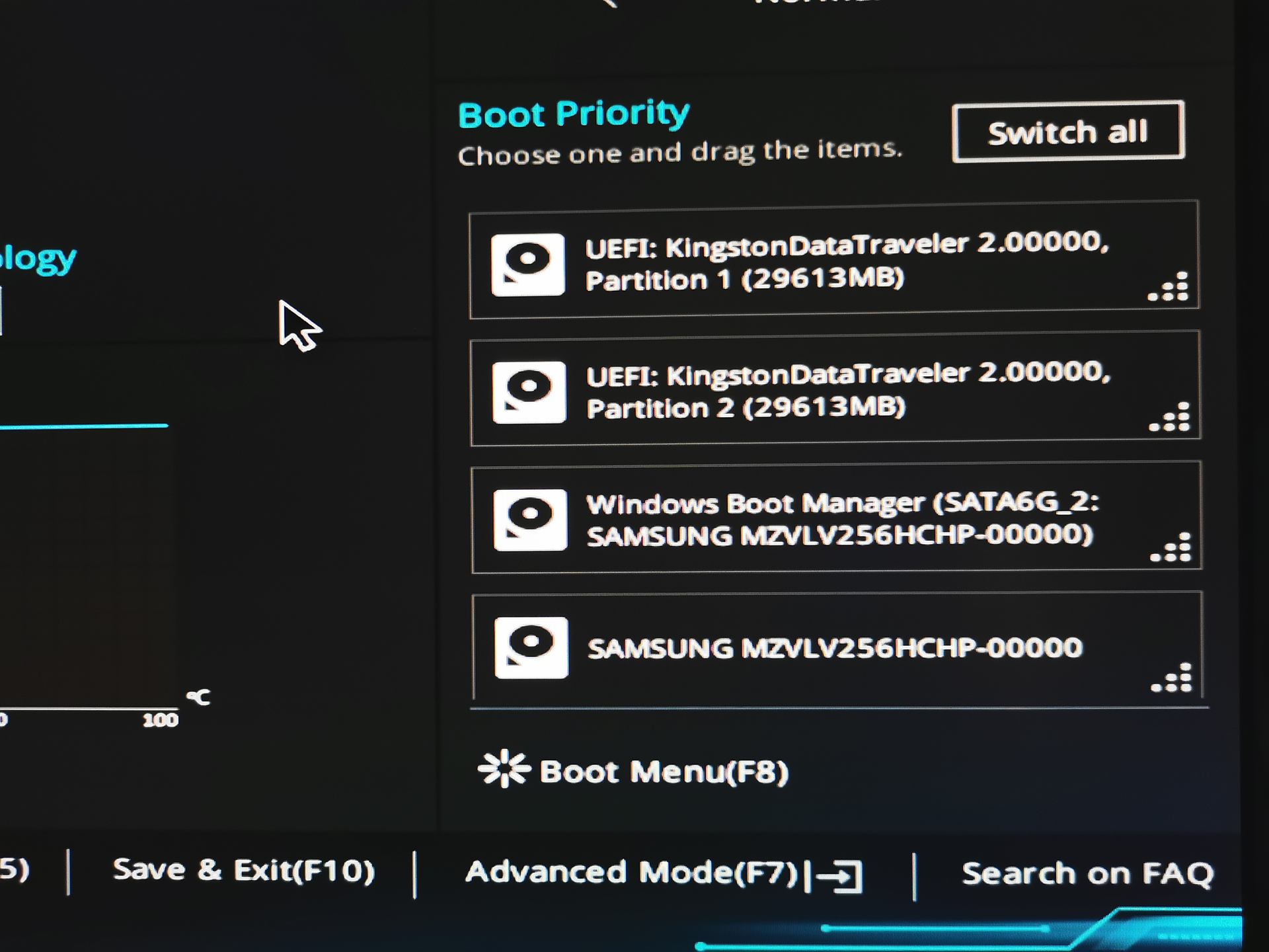 HiTooler File Recover BIOS select boot disk