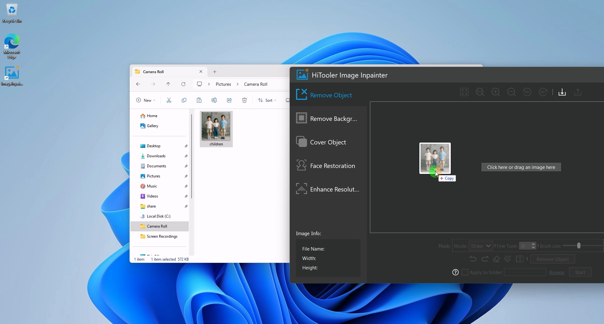 HiTooler Image Inpainter draw image