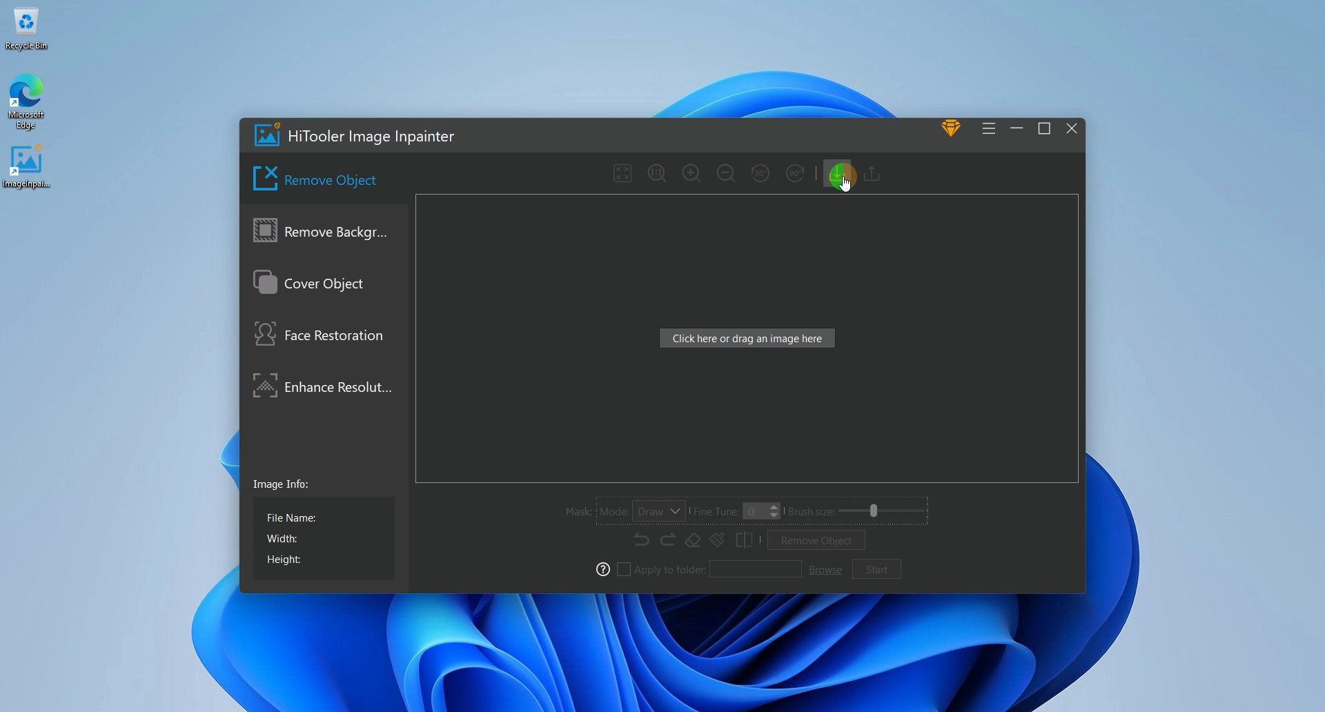 HiTooler Image Inpainter click import