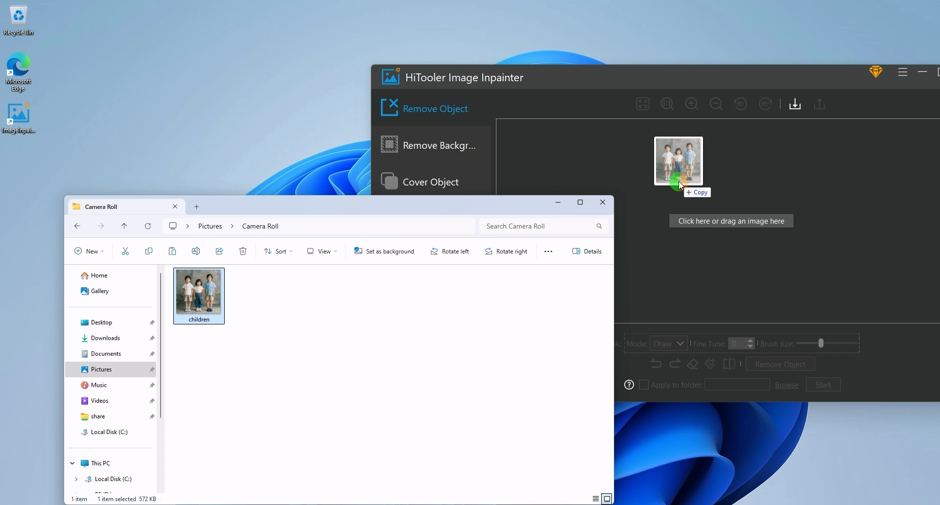 HiTooler Image Inpainter drag image