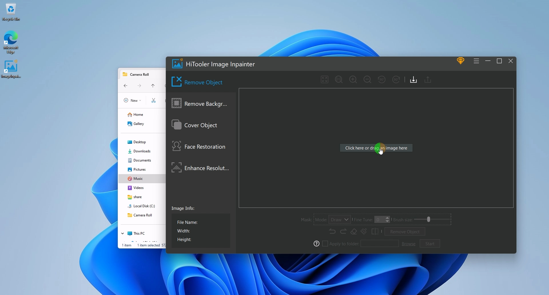 HiTooler Image Inpainter click import