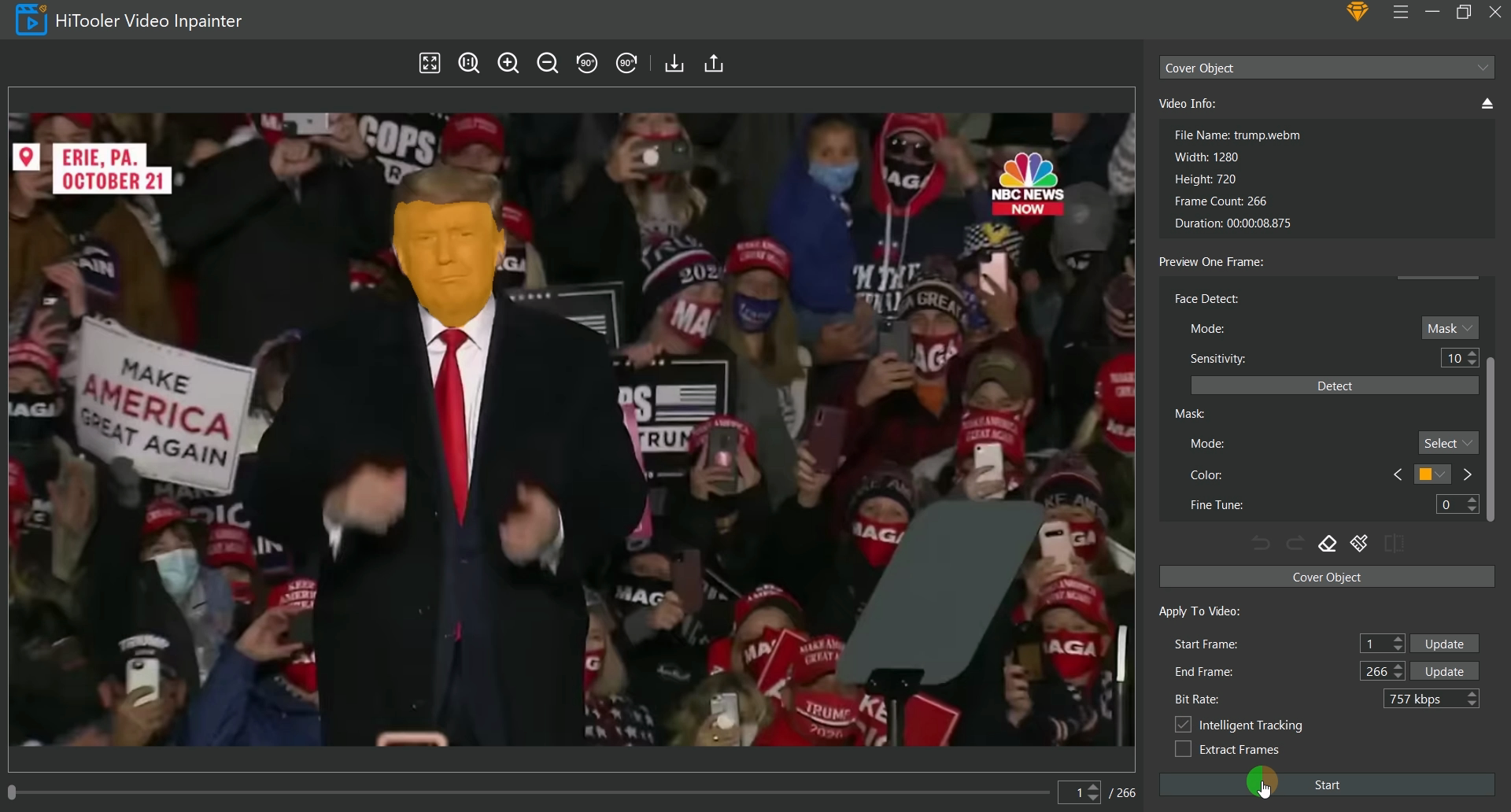 HiTooler Video Inpainter click start