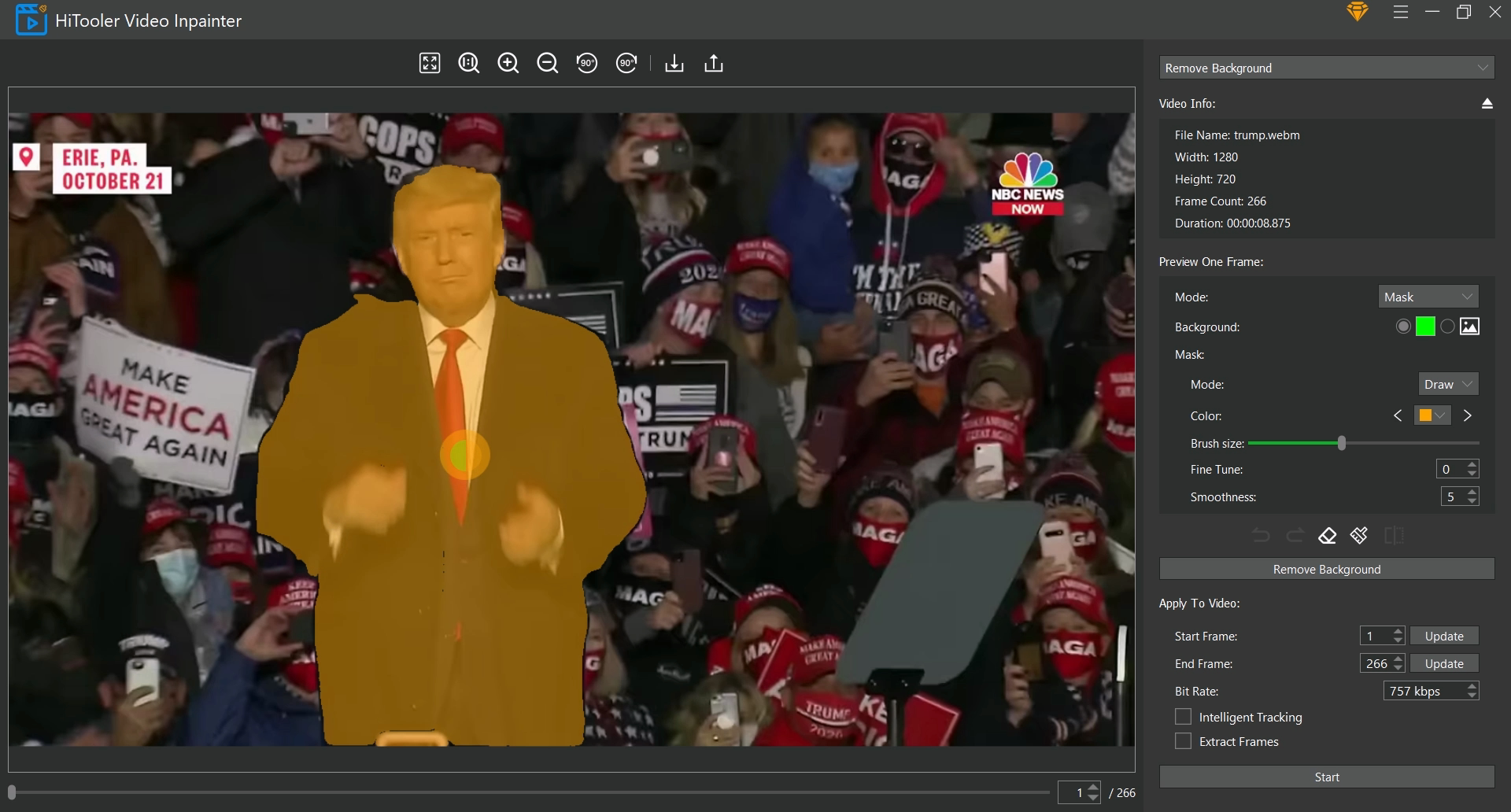 HiTooler Video Inpainter draw mask